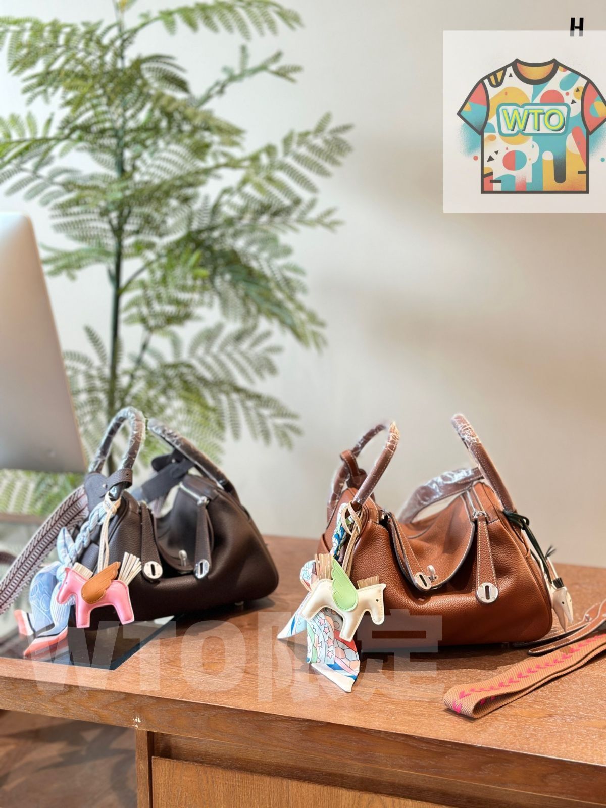 Lindy烏木色と福宝皮、ハンドバッグ、カメラバッグ、小銭入れ、手首