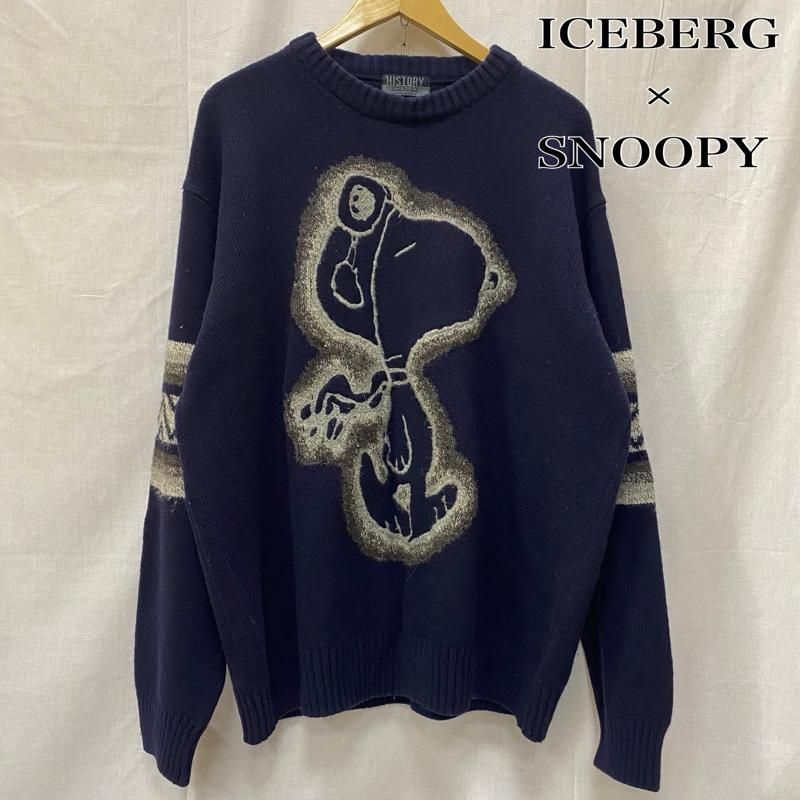 アイスバーグ ノルディック柄 SNOOPY PEANUTS クルーネックニット made