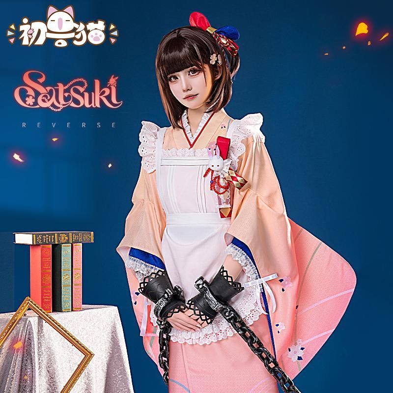 初獣猫 リバース1999 五色月 洞二 コスプレ衣装 女性用 和風 meilu 51209