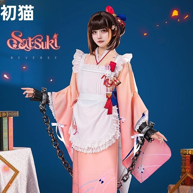 初獣猫 リバース1999 五色月 洞二 コスプレ衣装 女性用 和風 meilu 51209