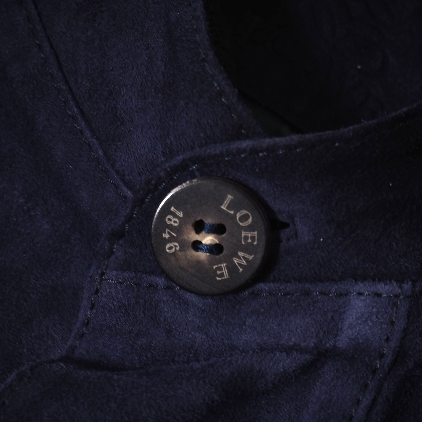 ロエベ LOEWE ヴィンテージ スペイン製 スエード レザー ジャケット 48