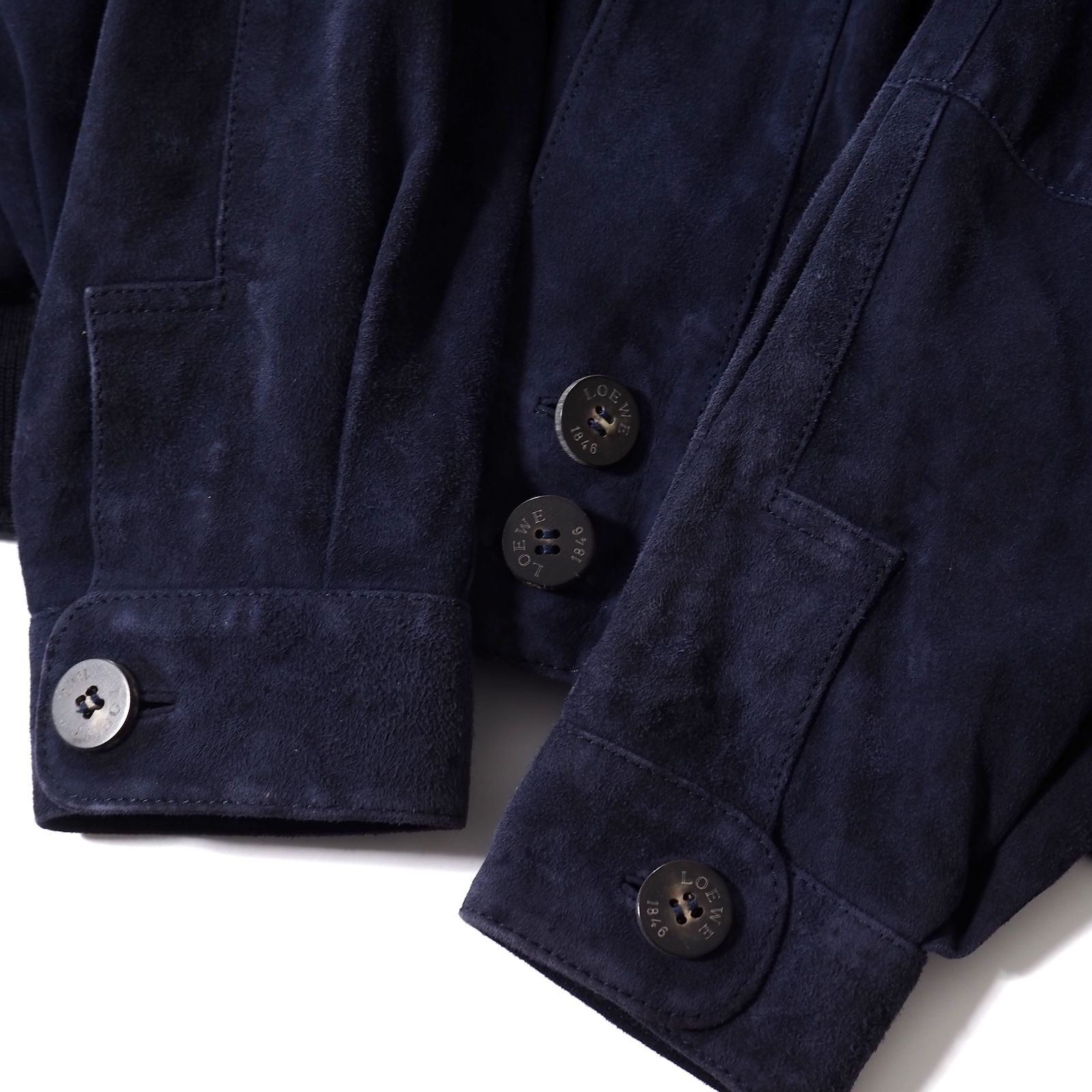ロエベ LOEWE ヴィンテージ スペイン製 スエード レザー ジャケット 48