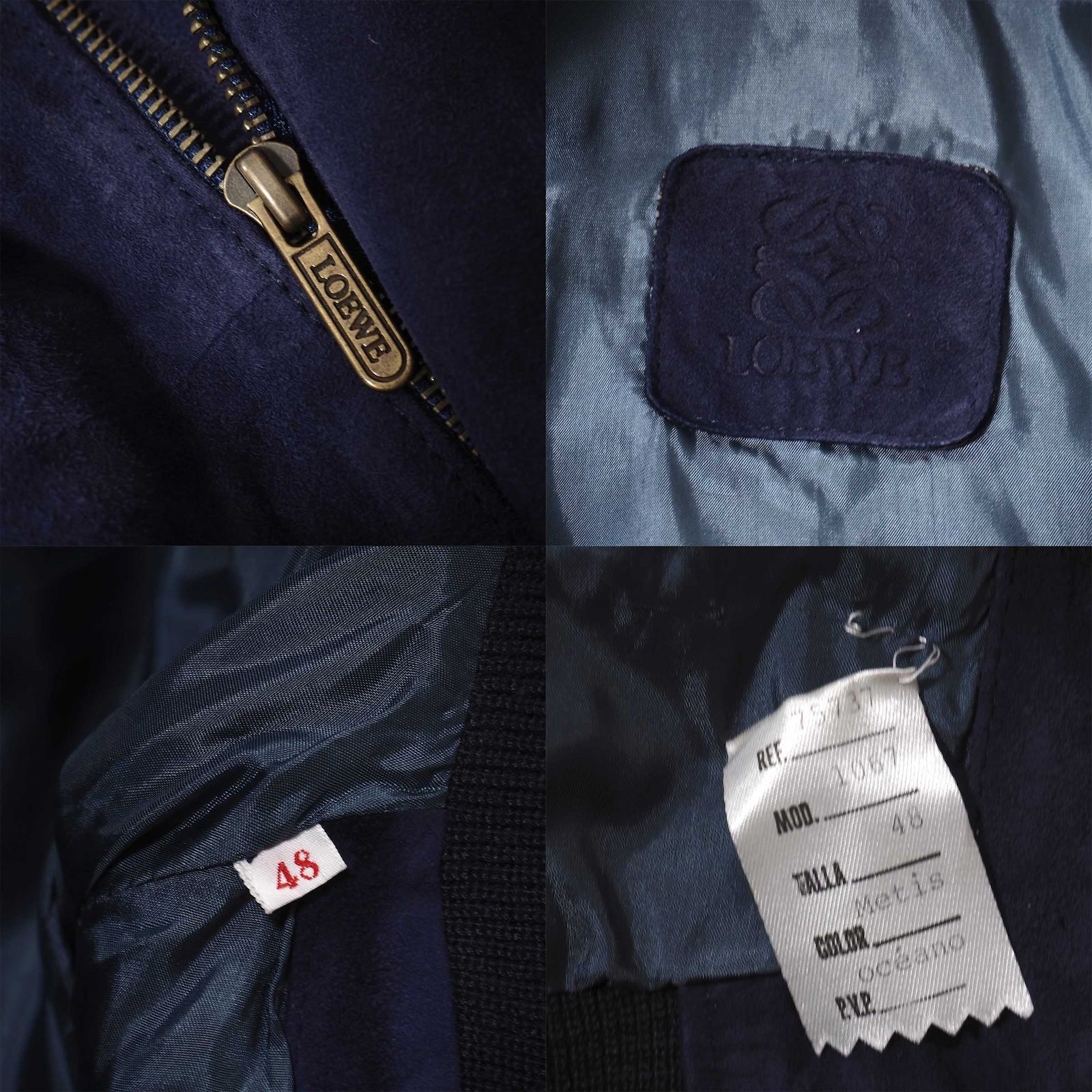 ロエベ LOEWE ヴィンテージ スペイン製 スエード レザー ジャケット 48