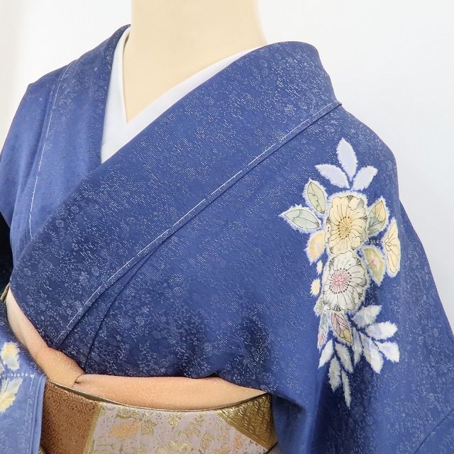 ❁tomihisa❁新品 翠山工房 桐屋の辻ヶ花 銀通し 絞り 着物“身を染めて