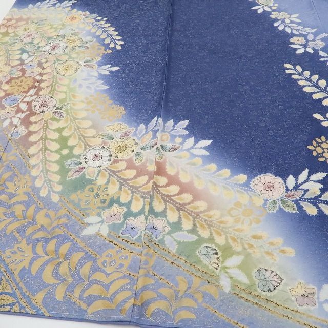 ❁tomihisa❁新品 翠山工房 桐屋の辻ヶ花 銀通し 絞り 着物“身を染めて