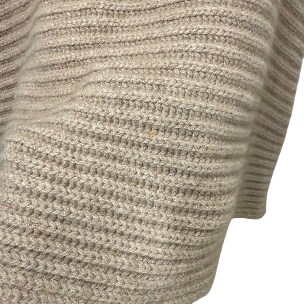 JIL SANDER - 美品 JIL SANDER ジルサンダー カシミヤ100％ オープンフロント ノースリーブ ニット カーディガン S ベージュ レディース 古着 中古 USED 美品 JIL SANDER ジルサンダー カシミヤ100％ オープンフロント