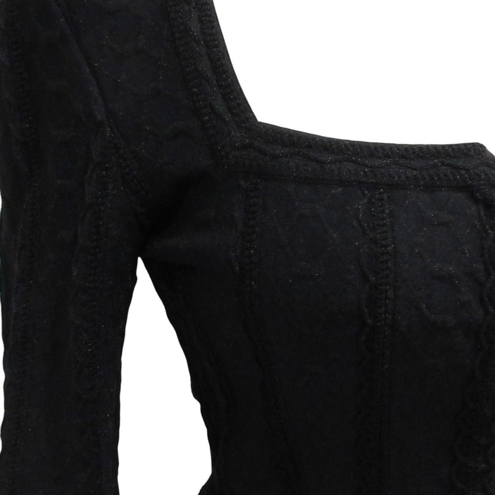 美品 ALAIA アライア ヴィンテージ ジップアップ ニットジャケット カーディガン 38 ブラック レディース 古着 中古 USED 美品 ALAIA アライア ヴィンテージ ジップアップ ニットジャケット