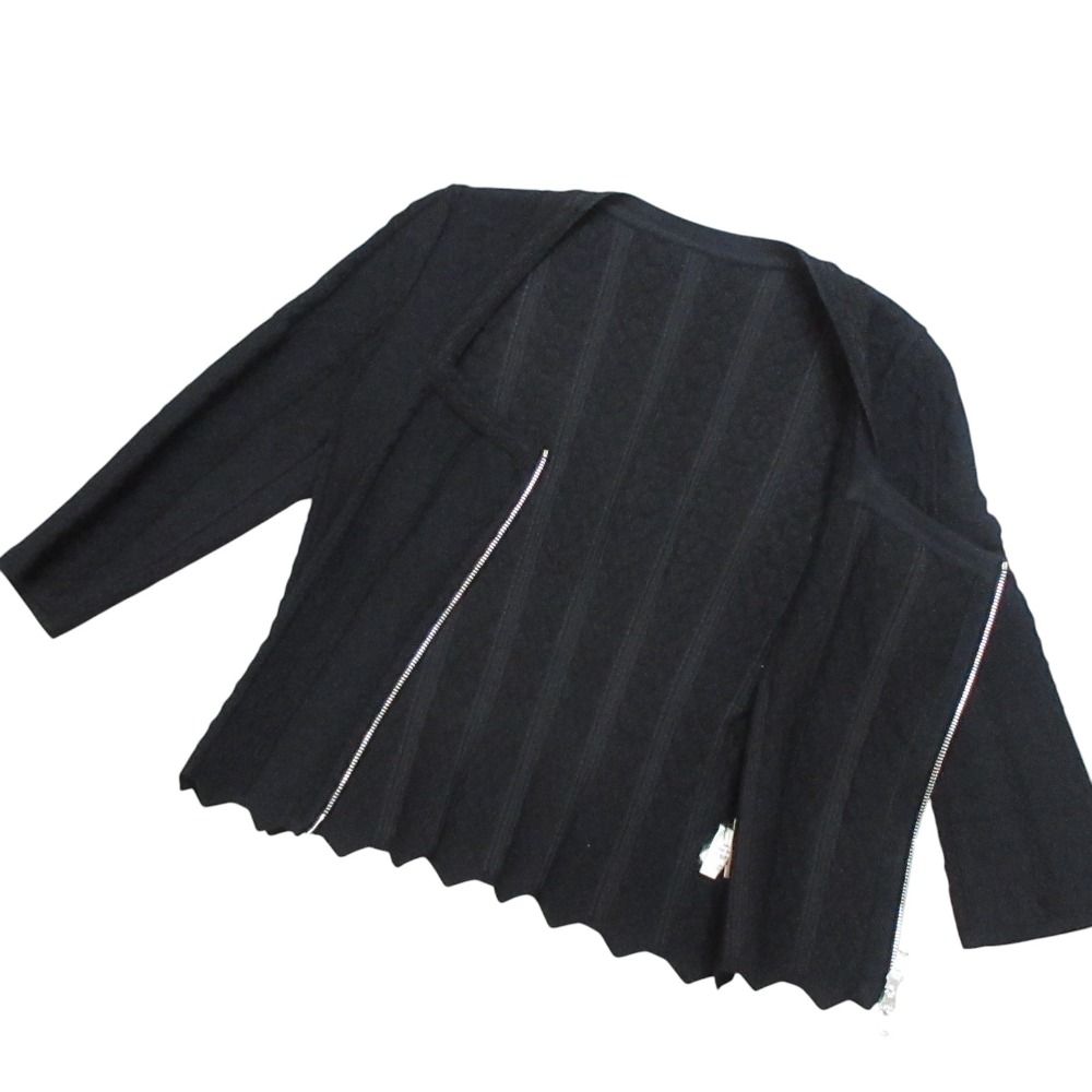美品 ALAIA アライア ヴィンテージ ジップアップ ニットジャケット カーディガン 38 ブラック レディース 古着 中古 USED 美品 ALAIA アライア ヴィンテージ ジップアップ ニットジャケット