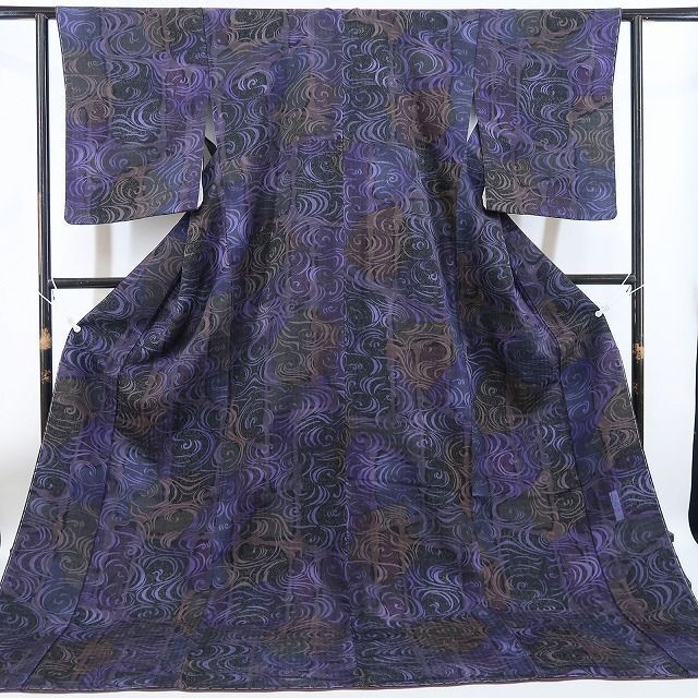 ❁tomihisa❁新品 前田仁仙 落款 流水 着物 正絹 仕付け糸付 トール