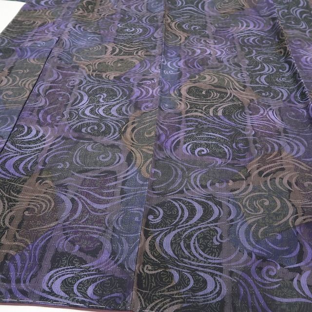 新品 前田仁仙 落款 流水 着物 正絹 仕付け糸付 トールサイズ 小紋 4445 ❁tomihisa❁新品 前田仁仙 落款 流水 着物 正絹 仕付け糸付 トール