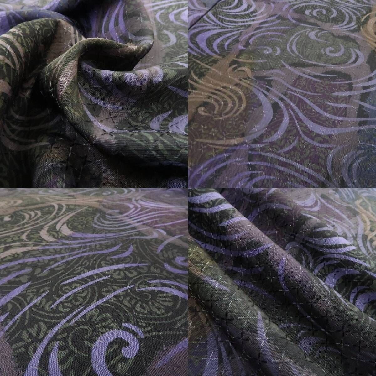 新品 前田仁仙 落款 流水 着物 正絹 仕付け糸付 トールサイズ 小紋 4445 ❁tomihisa❁新品 前田仁仙 落款 流水 着物 正絹 仕付け糸付 トール