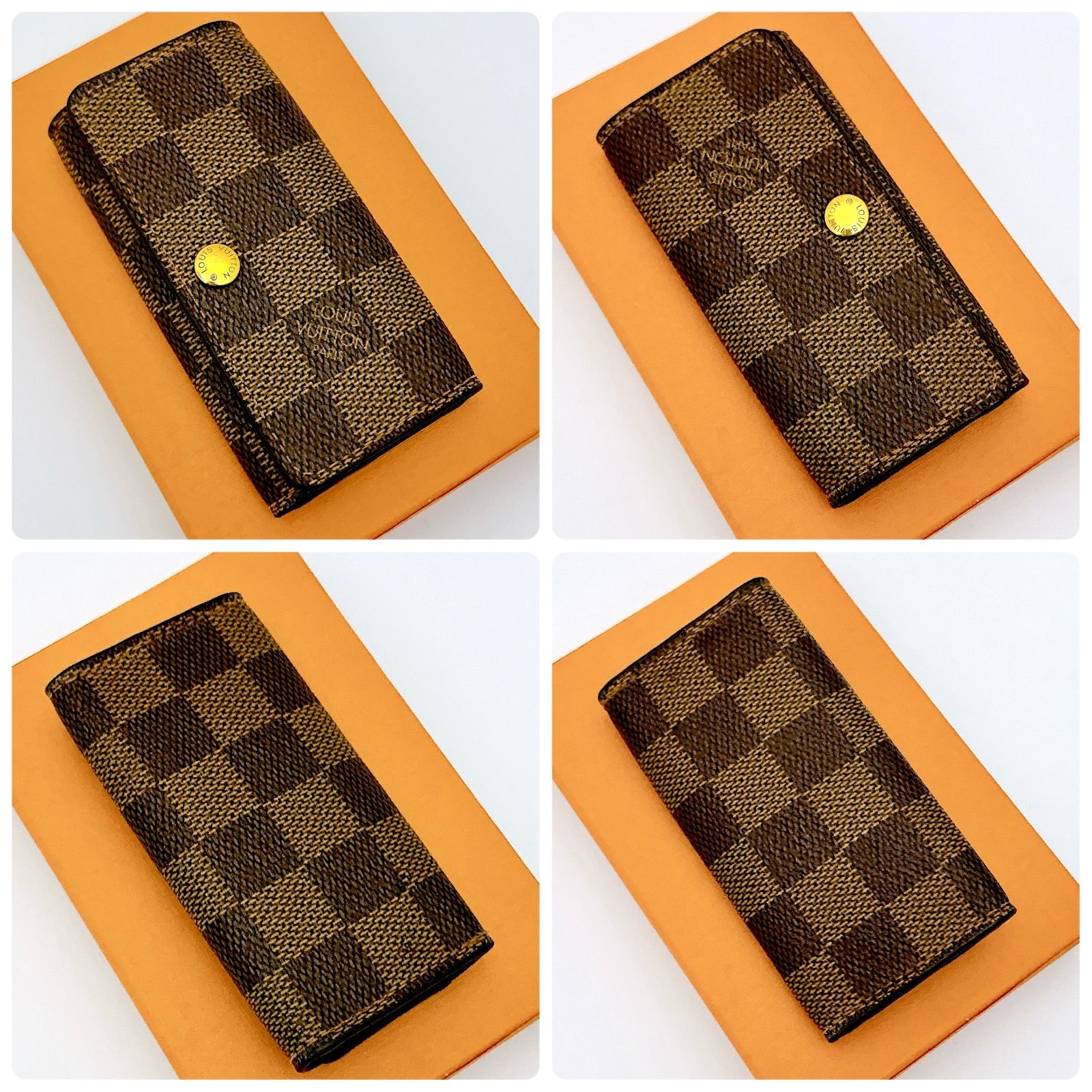 ルイヴィトン LOUIS VUITTON ダミエ キーケース 4連 ミュルティクレ 箱
