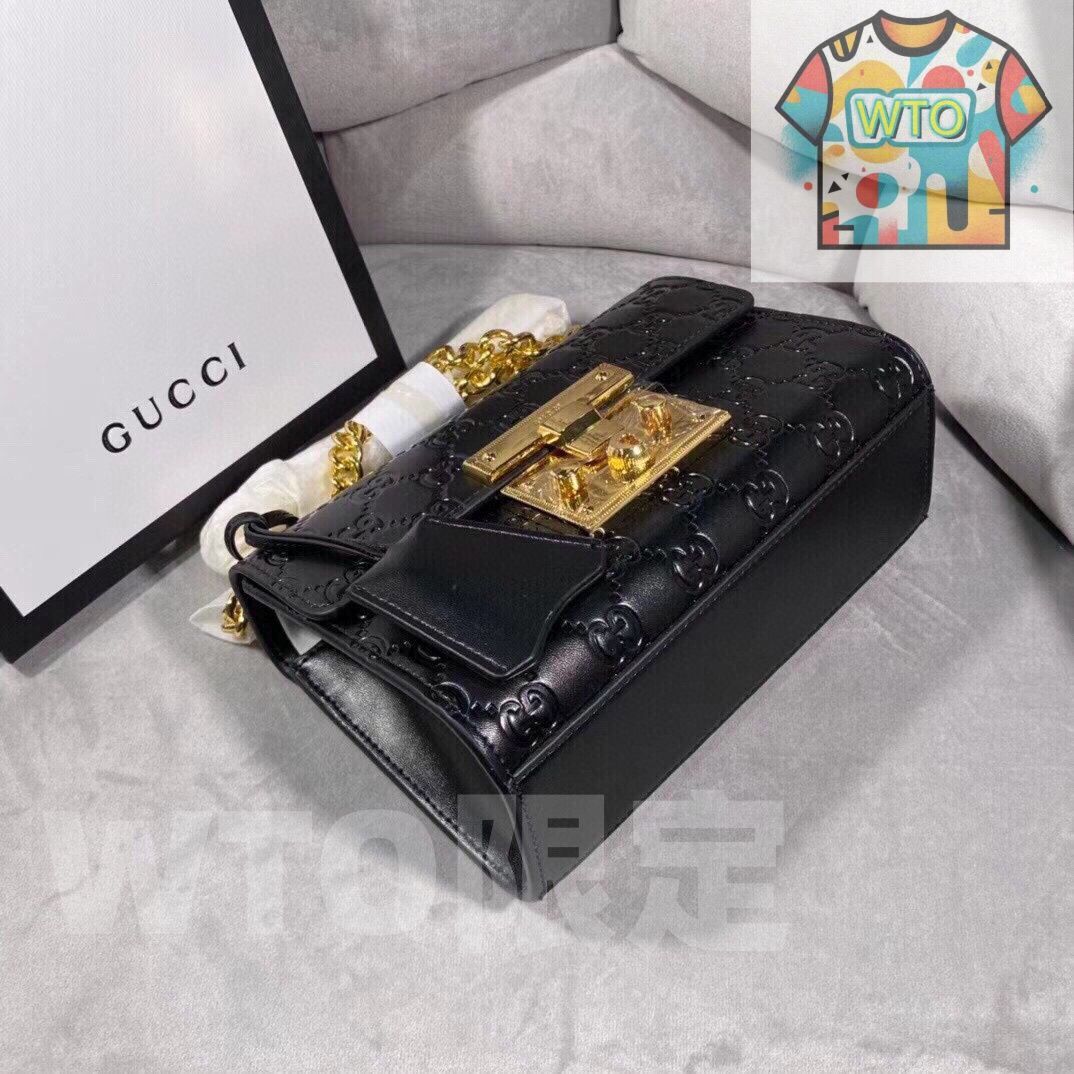今日特価】GUCCI Padlock ブラック 20x14 チェーンバッグ 送料無料