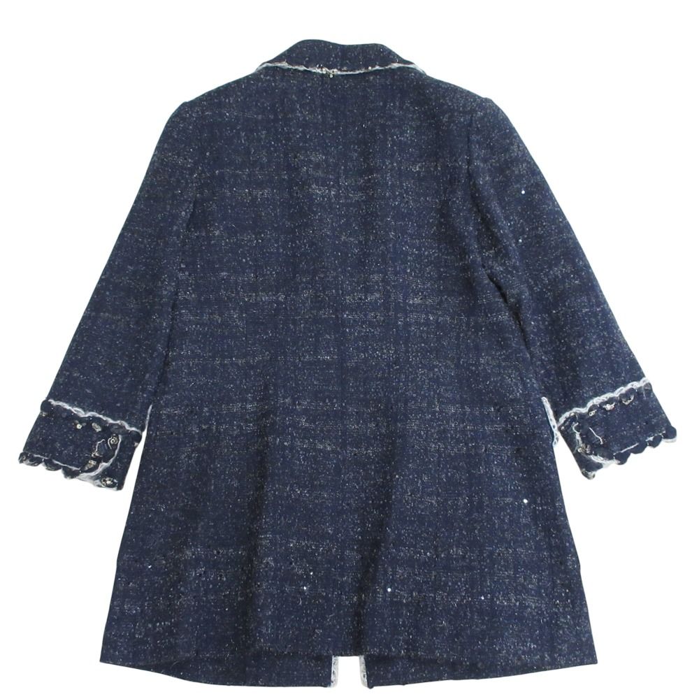 美品 Rene ルネ TISSUE モヘヤブレンド スパンコール ツイード