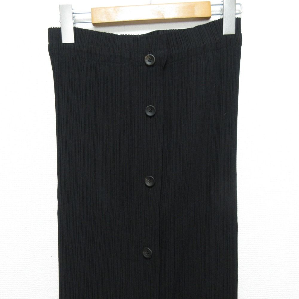 美品✨ISSEY MIYAKE プリーツ　ロングスカート　ブラック　ボタン　変形 PLEATS PLEASE ISSEY MIYAKE - 美品 プリーツプリーズ イッセイミヤケ