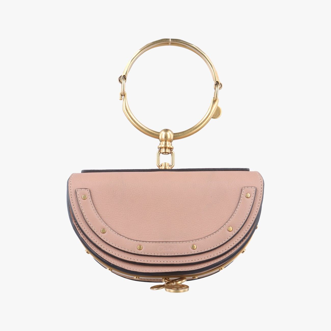 ♡　Chloé ピンク ベージュ　ナイル　ミノディエール　ショルダーバッグ クロエChloeナイル ミノディエール ピンク レザー 02-18-60-65 - メルカリ