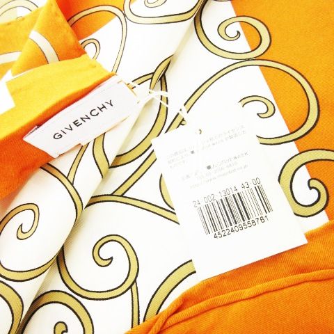 ジバンシィ GIVENCHY スカーフ スクエア 大判 シルク 絹 ショップ柄