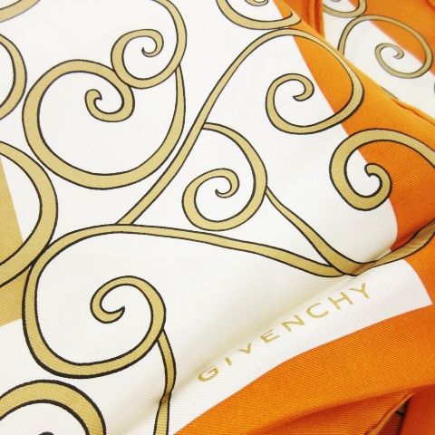 ジバンシィ GIVENCHY スカーフ スクエア 大判 シルク 絹 ショップ柄