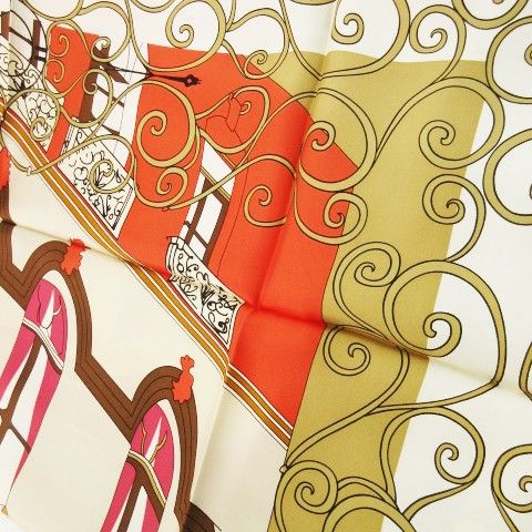 ジバンシィ GIVENCHY スカーフ スクエア 大判 シルク 絹 ショップ柄