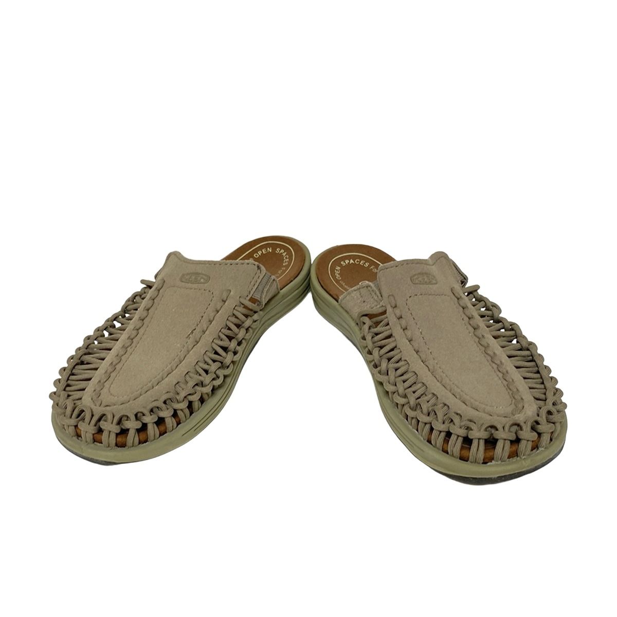 KEEN(キーン) サンダル 24.5 レディース - グレーベージュ 編み込み