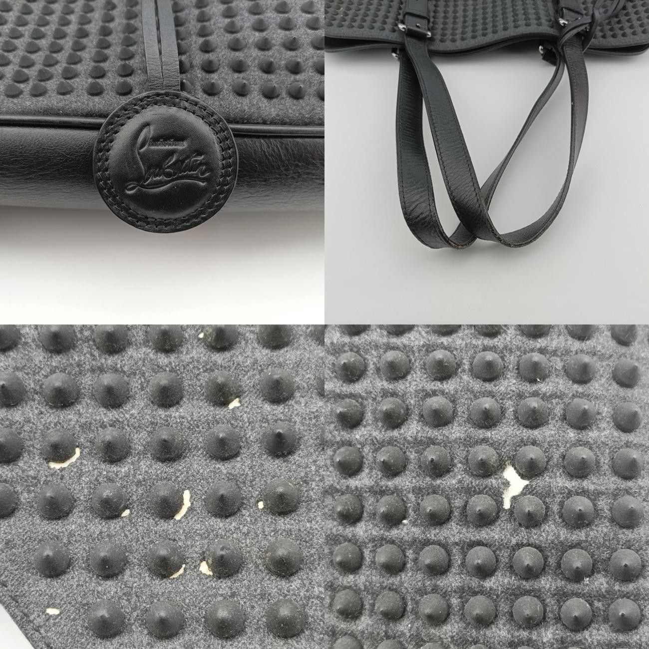 クリスチャンルブタンChristian Louboutinスパイクスタッズ グレー