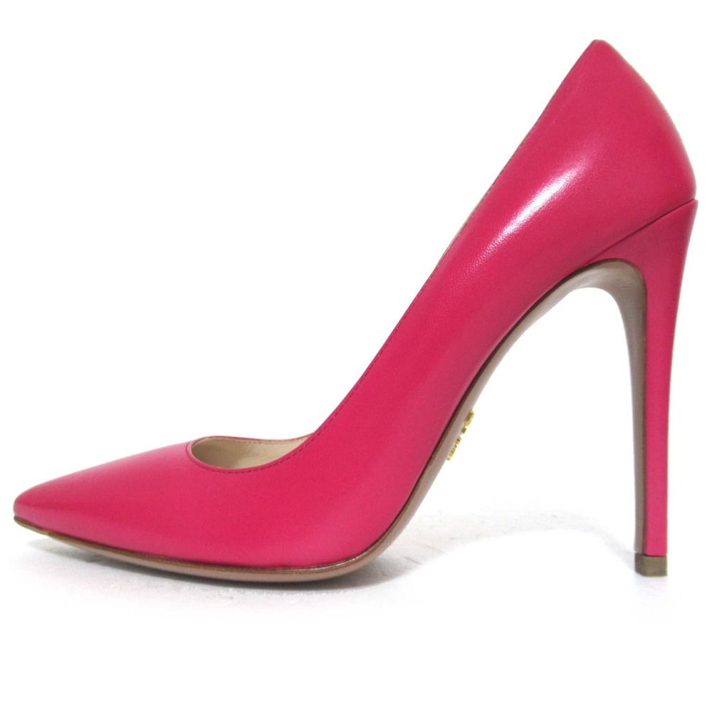 PRADA パンプス　ピンク 新品同様 PRADA プラダ レザー ポインテッドトゥ ハイヒール パンプス