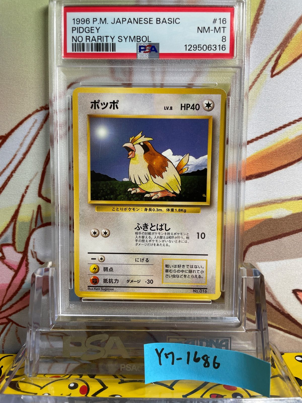 PSA10 ポッポ 旧裏 初版 拡張パック第1弾 16 1996 マーク無し PSA8 ポッポ 旧裏 第1弾拡張パック 初版 マークなし 1996 16 016