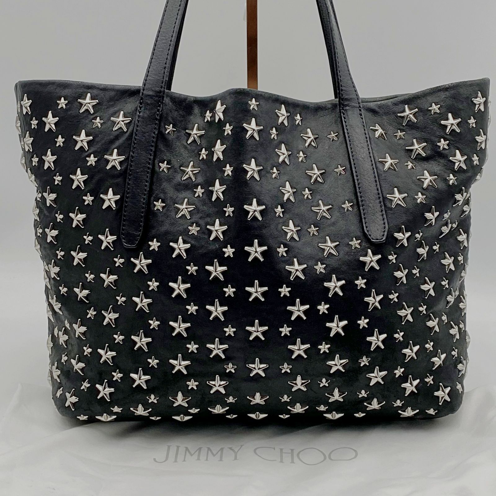 美品】ジミーチュウ ソフィアL スタースタッズ トートバッグ レザー