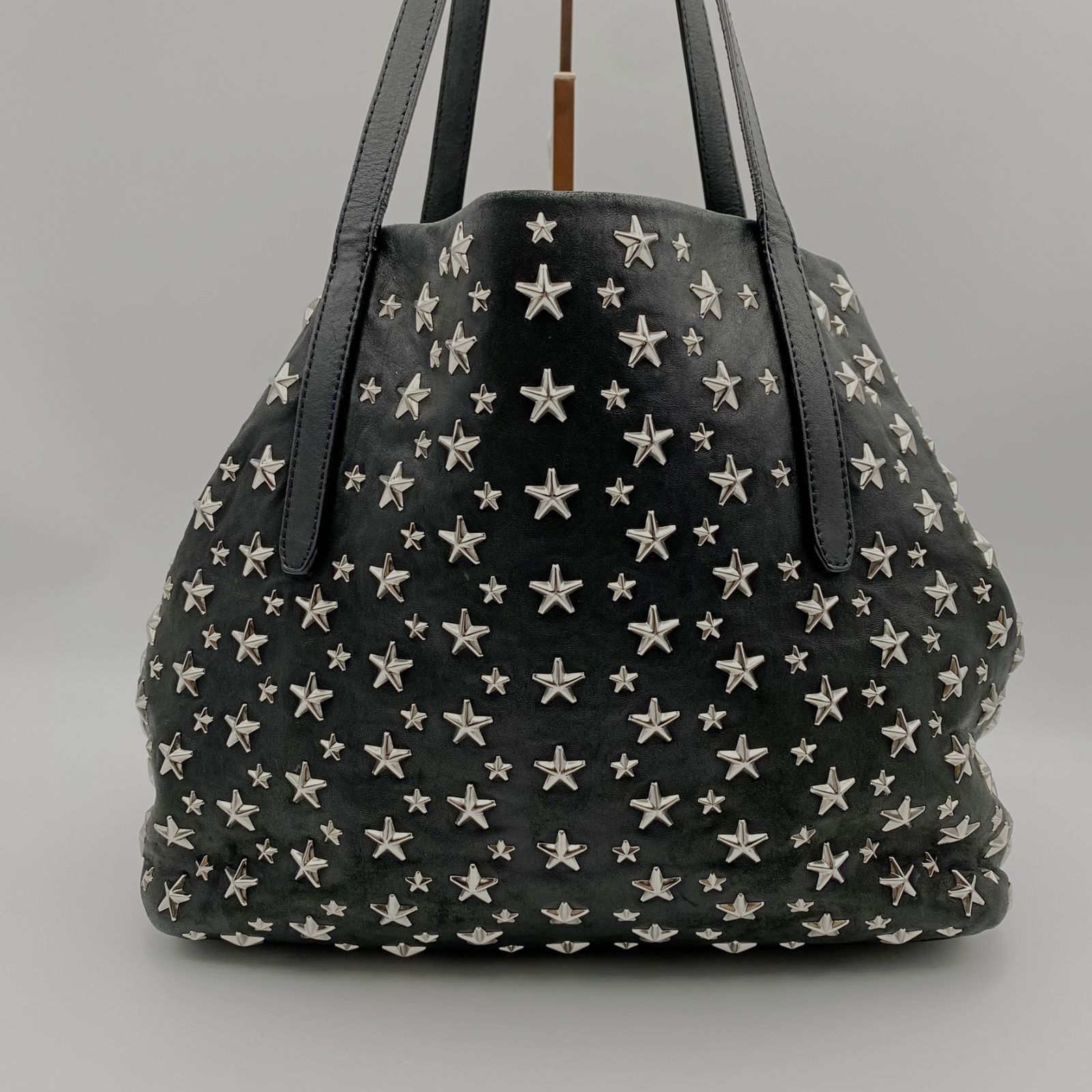 美品】ジミーチュウ ソフィアL スタースタッズ トートバッグ レザー