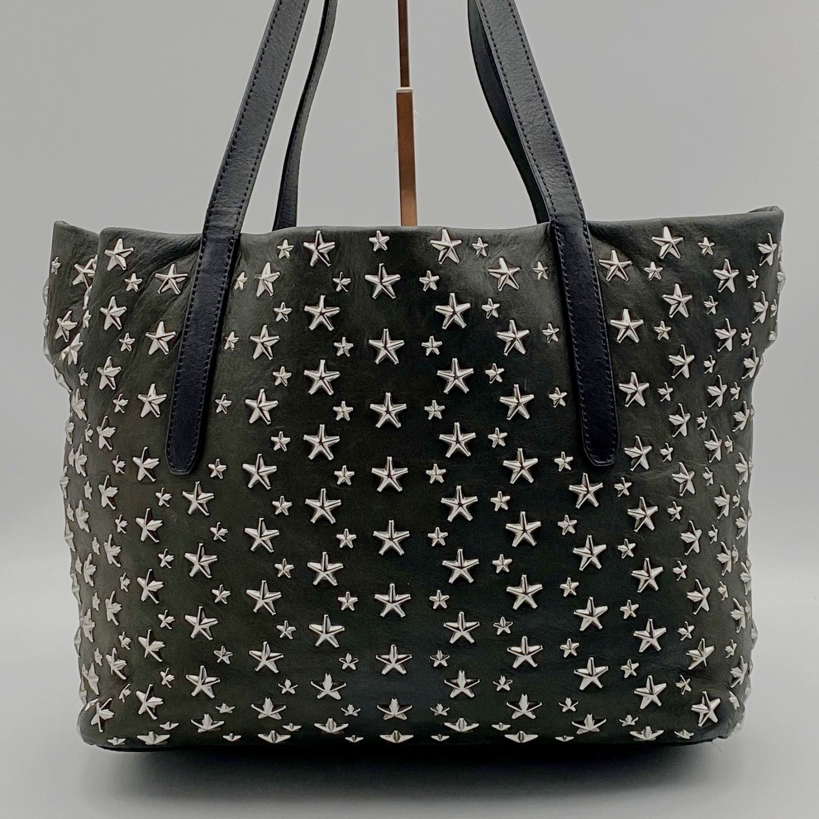 美品】ジミーチュウ ソフィアL スタースタッズ トートバッグ レザー