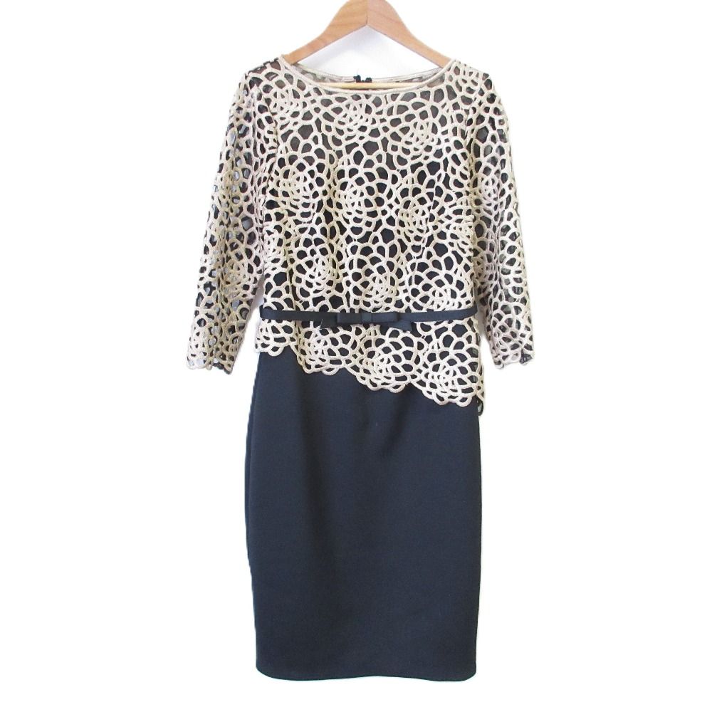 良品 TADASHI SHOJI タダシショージ カットワーク レーズ ひざ丈 九分 