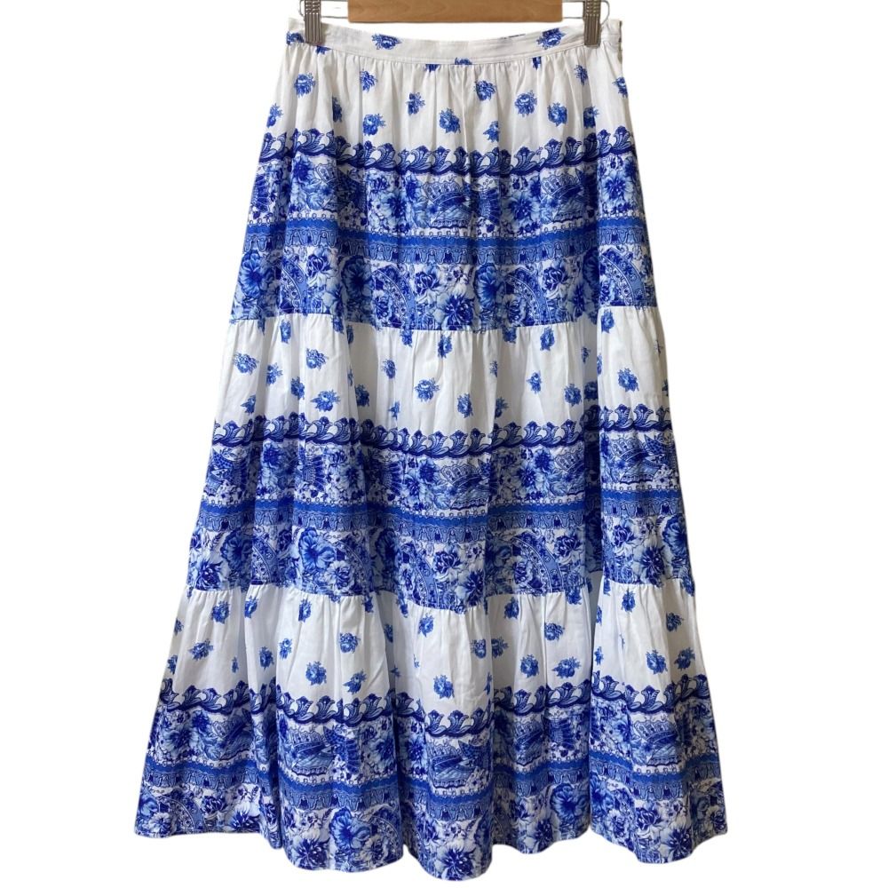 2023年✨ラルフローレン フローラルベルテッドコットンボイルティアード M相当 美品 Polo by Ralph Lauren ポロバイラルフローレン フローラル