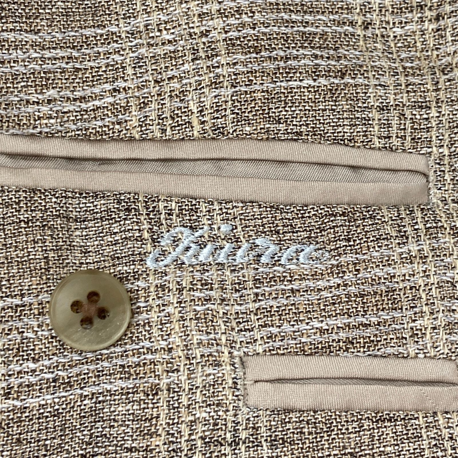 BURBERRY LONDON バーバリーロンドン BBE81-435-44 ﾍﾞｰｼﾞｭ ﾘﾈﾝｳｰﾙ ﾁｪｯｸ