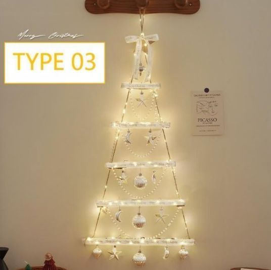 RATAGS 木製クリスマスツリー LEDライト付き 高さ約70cm RATAGS 木製