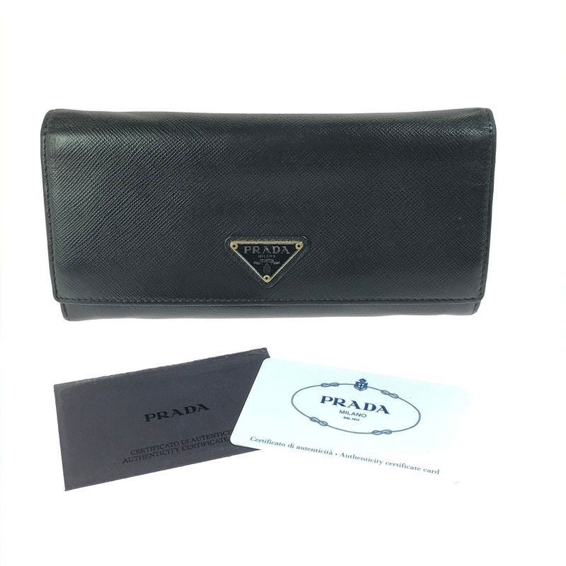 【品】PRADA プラダ SAFFIANO LONG WALLET 1MH132 サフィアーノ ロングウォレット 財布 【181-250729-na-05-tag】