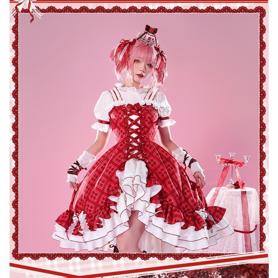  ICOS しゅごキャラ 日奈森あむ デート 赤白ドレス コスプレ衣装 女性用 meilu 51210 その他 キャラクター衣装