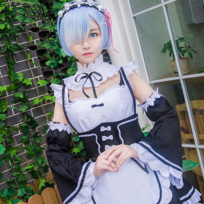新発売 Re ゼロ レム＆ラム メイド服 コスプレ衣装 フルセット meilu 51210