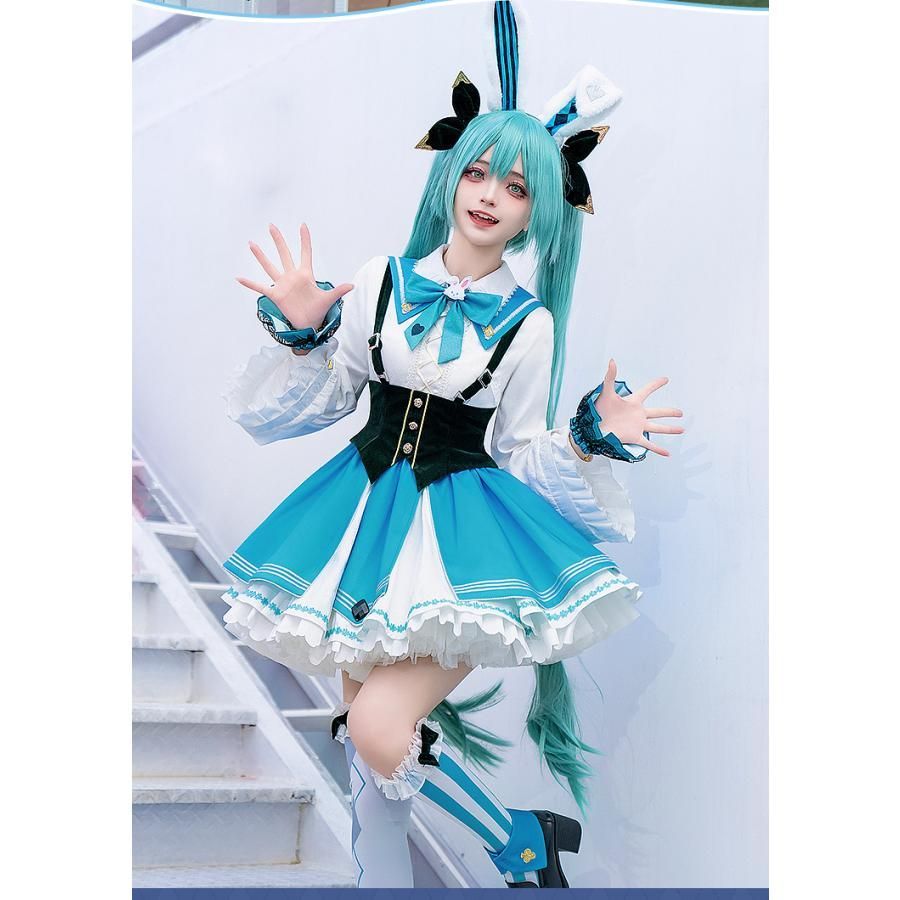  初獣猫 初音ミク 三月ウサギ コスプレワンピース meilu 51209 その他 キャラクター衣装