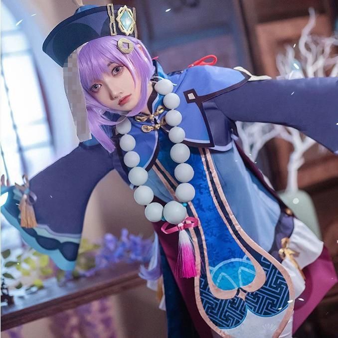 ゲーム 原神 七七 璃月 凍凍回魂夜 コスプレ ロリータ 服装 meilu 51209