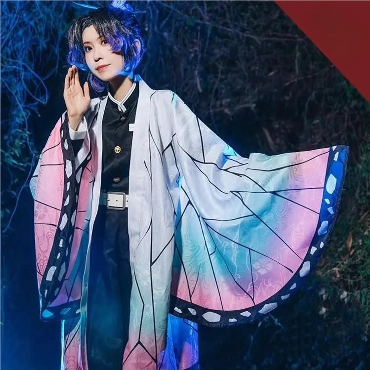 ♥ 初獣猫 鬼滅の刃 胡蝶しのぶ コスプレ衣装 アニメ衣装 鬼殺隊隊服 演劇C服 meilu 51209