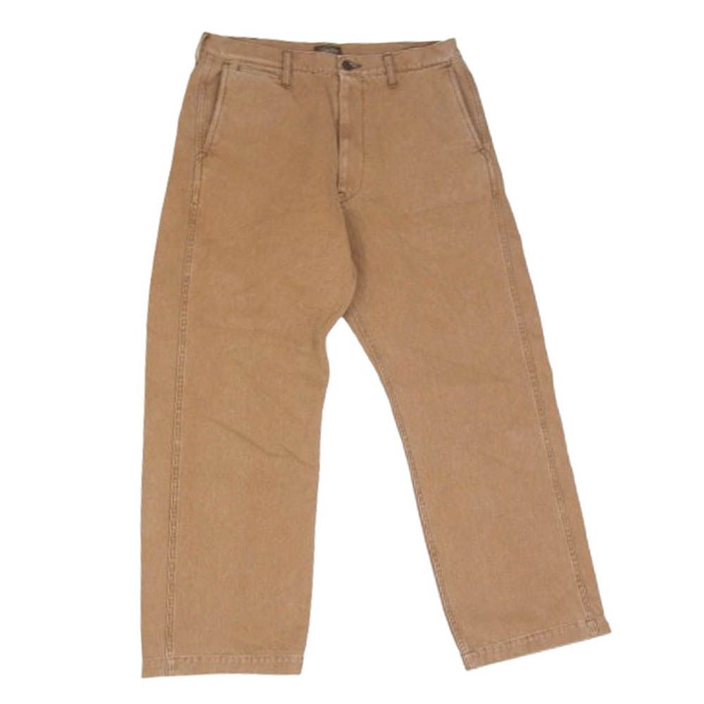 SUGAR CANE シュガーケーン SC42562 COTTON DUCK WIDE TROUSERS AGED MODEL エイジング加工 コットン ダック ワイド トラウザーズ ブラウン系 L【極上美品】【】