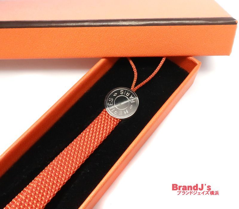 美品 エルメス HERMES セリエ 携帯 ストラップ オレンジ /34411 - メルカリ