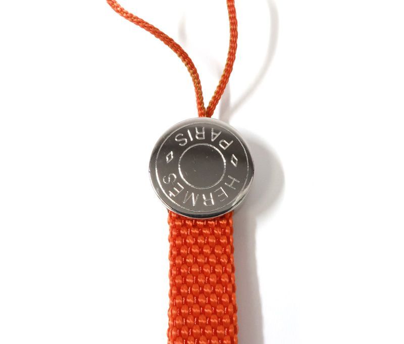 美品 エルメス HERMES セリエ 携帯 ストラップ オレンジ /34411 - メルカリ