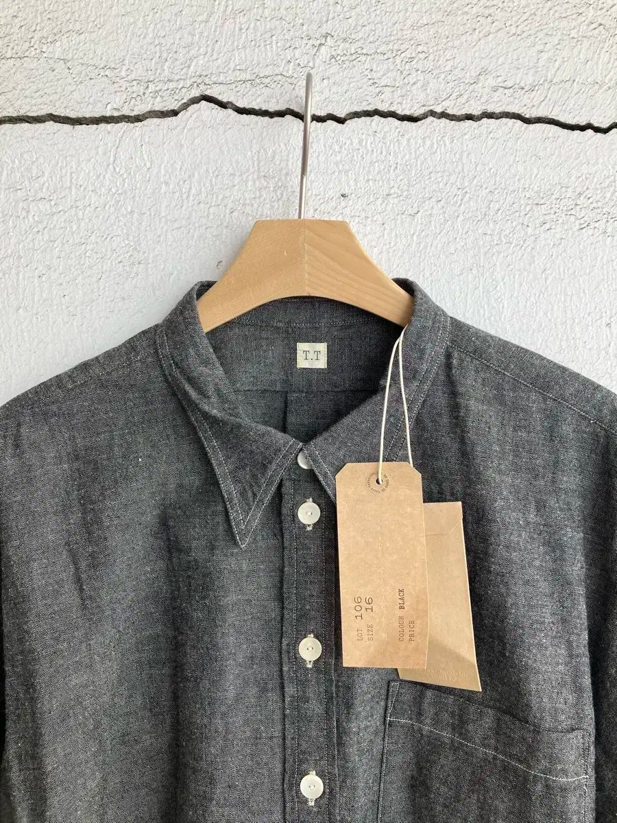 タイガ 高橋 LOT 106 ナロー カラ シャツ ブラック 16サイズ - メルカリ
