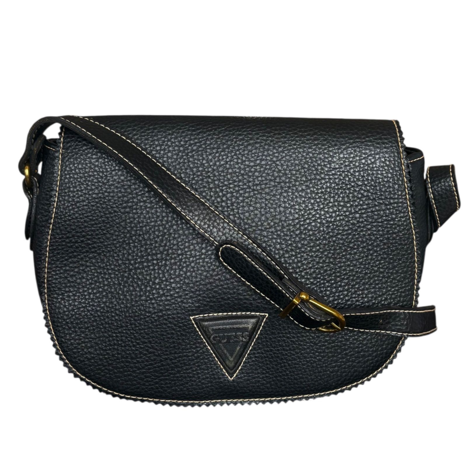 美品 GUESS ゲス ショルダーバッグ ポシェット レザー 斜め掛け 