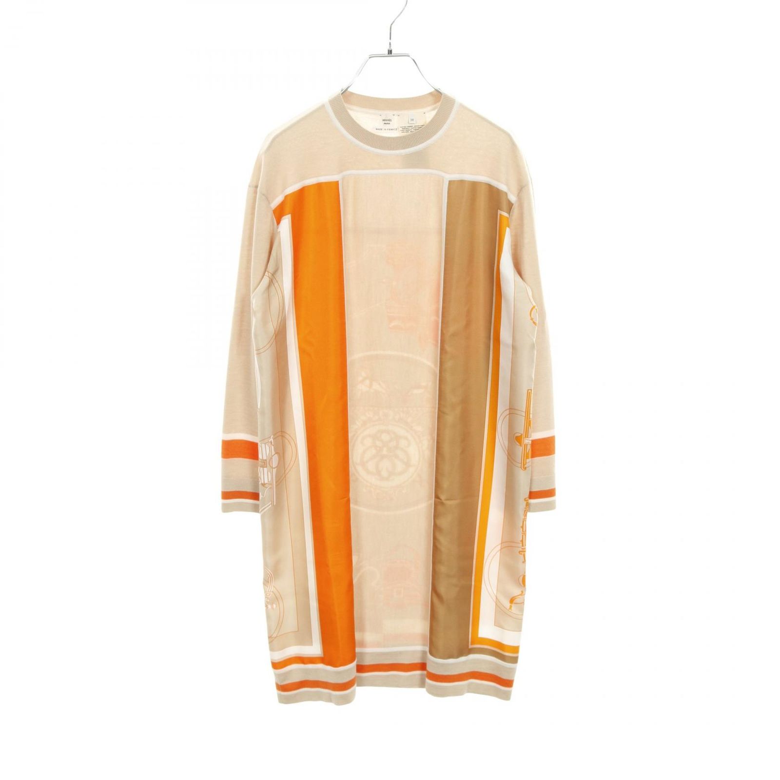 エルメス HERMES ワンピース エクスリブリス ツイルレーヌ 3E2803D7