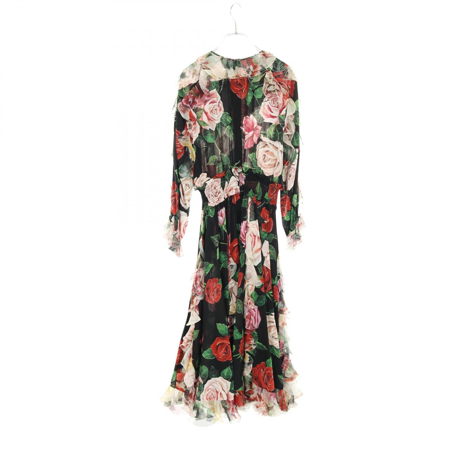 【新品】DOLCE & GABBANA 花柄ロングワンピース　正規品 ドルチェアンドガッバーナ DOLCE & GABBANA ワンピース シルク 花柄