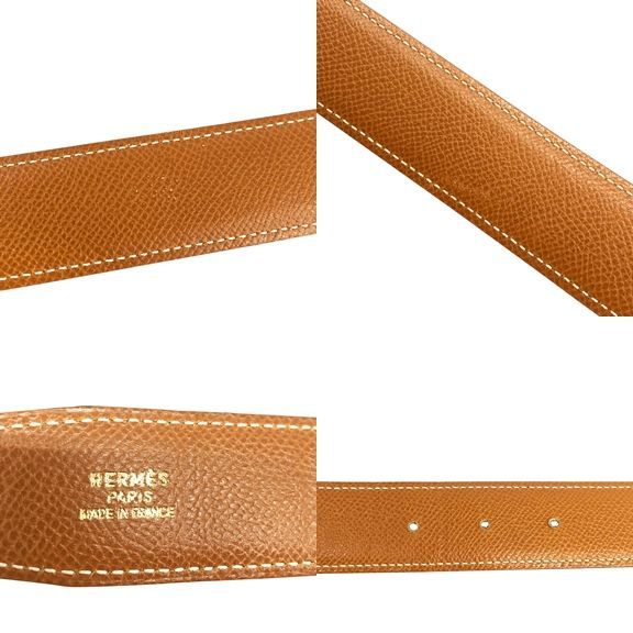 【中古】 HERMES エルメス  コンスタンス リバーシブル Hベルト ブラックxブラウン ゴールド金具 65cm 黒 茶色 ボックスカーフ クシュベル レザー Hロゴ □A レディース 23046730 HO 中古】 HERMES エルメス コンスタンス リバーシブル Hベルト ブラックx