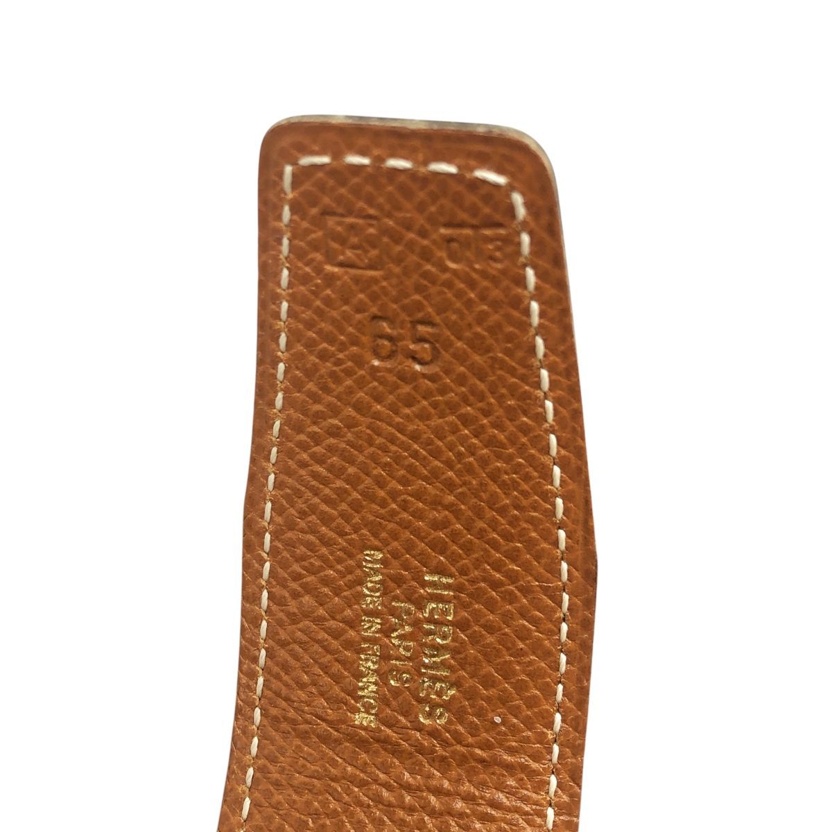 中古】 HERMES エルメス コンスタンス リバーシブル Hベルト ブラックx