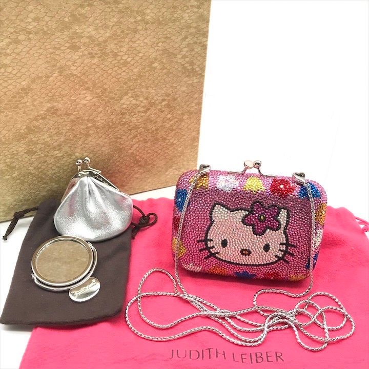 未使用保管品 JUDITH LEIBER ジュディス・リーバ ハローキティ 50周年